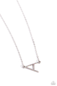 Paparazzi INITIALLY Yours - A - Multi Necklace (Iridescent)