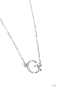 Paparazzi INITIALLY Yours - G - Multi Necklace (Iridescent)