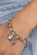 Load image into Gallery viewer, Paparazzi Guess Now Its INITIAL - White - D Bracelet
