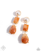 Load image into Gallery viewer, Paparazzi Marbled Masterpiece - Orange Earrings (June 2024 Fashion Fix)