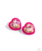 Load image into Gallery viewer, Paparazzi Heartfelt Hope - Pink Necklace & Paparazzi Heartfelt Haute - Pink Earrings Set