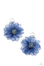Load image into Gallery viewer, Paparazzi Cosmopolitan Chiffon - Blue Earrings