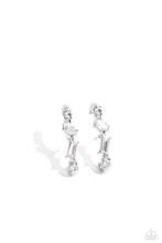 Load image into Gallery viewer, Paparazzi Sliding Shimmer - White Earrings