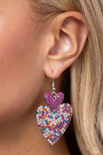 Load image into Gallery viewer, Paparazzi Flirting Flourish - Pink Earrings