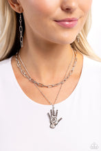 Load image into Gallery viewer, Paparazzi Giving A Hand - Silver Necklace