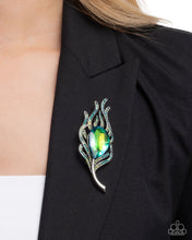 Load image into Gallery viewer, Paparazzi Peacock Pedigree - Green Brooch