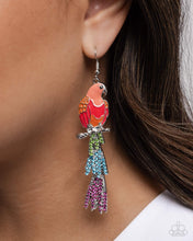Load image into Gallery viewer, Paparazzi Parrot Pull - Orange Earrings