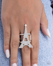 Load image into Gallery viewer, Paparazzi Eiffel Tower Ease - White Ring