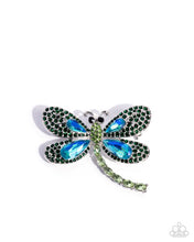 Load image into Gallery viewer, Paparazzi Divine Dragonfly - Green Brooch
