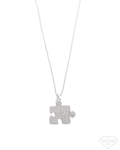 Load image into Gallery viewer, Paparazzi A Piece of the Puzzle - White Necklace (Empire Diamond Exclusive)