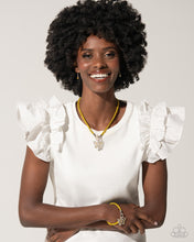 Load image into Gallery viewer, Paparazzi On SHIMMERING Wings - Yellow Necklace & Paparazzi Aerial Appeal - Yellow Bracelet Set