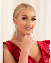 Load image into Gallery viewer, Paparazzi Fiercely Free-Falling - White Earrings