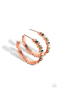 Paparazzi Effortless Emeralds - Copper Earrings & Paparazzi  Emerald Ensemble - Copper Bracelet Set (NECKLACE NOT INCLUDED)