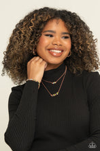 Load image into Gallery viewer, Paparazzi Effortless Emeralds - Copper Earrings & Paparazzi Emerald Ensemble - Copper Bracelet Set (NECKLACE NOT INCLUDED)