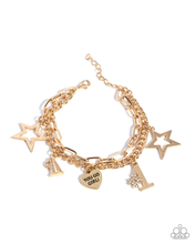 Load image into Gallery viewer, Paparazzi Team Spirit - Gold Bracelet