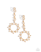 Load image into Gallery viewer, Paparazzi Celestial Chic - Gold Earrings