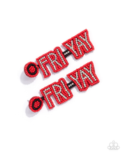 Load image into Gallery viewer, Paparazzi It’s Friday! - Red Earrings