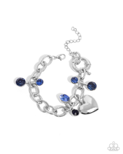 Load image into Gallery viewer, Paparazzi Seesaw Statement - Blue Necklace & Paparazzi Seesaw Shimmer - Blue Bracelet Set