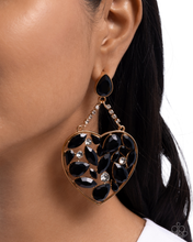 Load image into Gallery viewer, Paparazzi Glittery Gait - Black Earrings