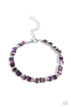 Load image into Gallery viewer, Paparazzi Easygoing Emeralds - Purple Necklace & Paparazzi Emerald Ensemble - Purple Bracelet & Paparazzi Effortless Emeralds - Purple Earrings Set