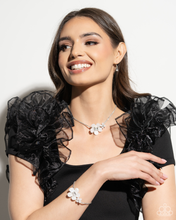 Load image into Gallery viewer, Paparazzi Dainty Deduction - White Necklace & Paparazzi Dainty Devotee - White Bracelet Set