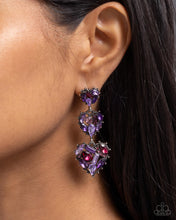 Load image into Gallery viewer, Paparazzi Loveable Lure - Purple Earrings