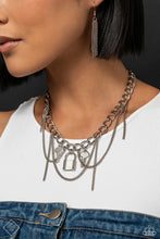 Load image into Gallery viewer, Against the LOCK - Silver Necklace (January 2024 Fashion Fix)
