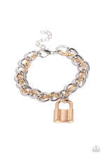 Load image into Gallery viewer, Paparazzi Against the LOCK - Multi Necklace & Paparazzi Watch the LOCK - Multi Bracelet Set