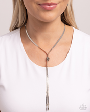 Load image into Gallery viewer, Paparazzi Corporate Cascade - Silver Necklace