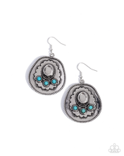 Load image into Gallery viewer, Paparazzi Cowboy Chaperone - Blue Earrings