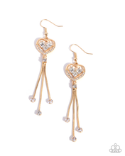 Load image into Gallery viewer, Paparazzi Cascading Character - Gold Earrings