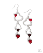 Load image into Gallery viewer, Paparazzi Courting Cascade - Red Earrings