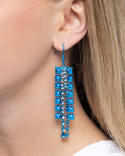 Load image into Gallery viewer, Paparazzi Forceful Fringe - Blue Earrings