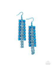 Load image into Gallery viewer, Paparazzi Forceful Fringe - Blue Earrings