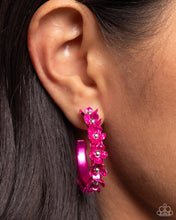 Load image into Gallery viewer, Paparazzi Fashionable Flower Crown - Pink Earrings