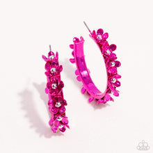 Load image into Gallery viewer, Paparazzi Fashionable Flower Crown - Pink Earrings
