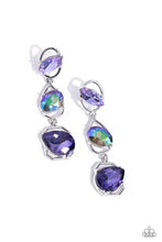 Load image into Gallery viewer, Paparazzi Dimensional Dance - Purple Earrings