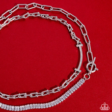 Load image into Gallery viewer, Paparazzi Mismatched Monarchy - White Necklace