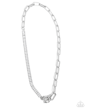 Load image into Gallery viewer, Paparazzi Mismatched Monarchy - White Necklace