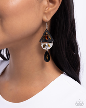 Load image into Gallery viewer, Paparazzi Abstract Articulation - Black Earrings
