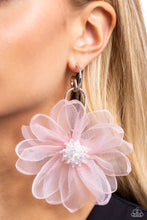 Load image into Gallery viewer, Paparazzi Cosmopolitan Chiffon - Pink Earrings