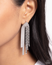 Load image into Gallery viewer, Paparazzi Dramatic Downpour - White Earrings