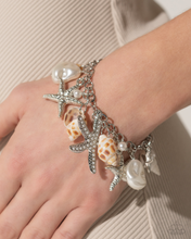Load image into Gallery viewer, Paparazzi Seashell Shanty - White Necklace & Paparazzi Seashell Song - White Bracelet Set
