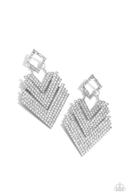 Load image into Gallery viewer, Paparazzi Cautious Caliber - White Earrings

