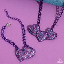 Load image into Gallery viewer, Paparazzi Low-Key Lovestruck - Purple Necklace & Paparazzi Lovestruck Lineup - Purple Bracelet