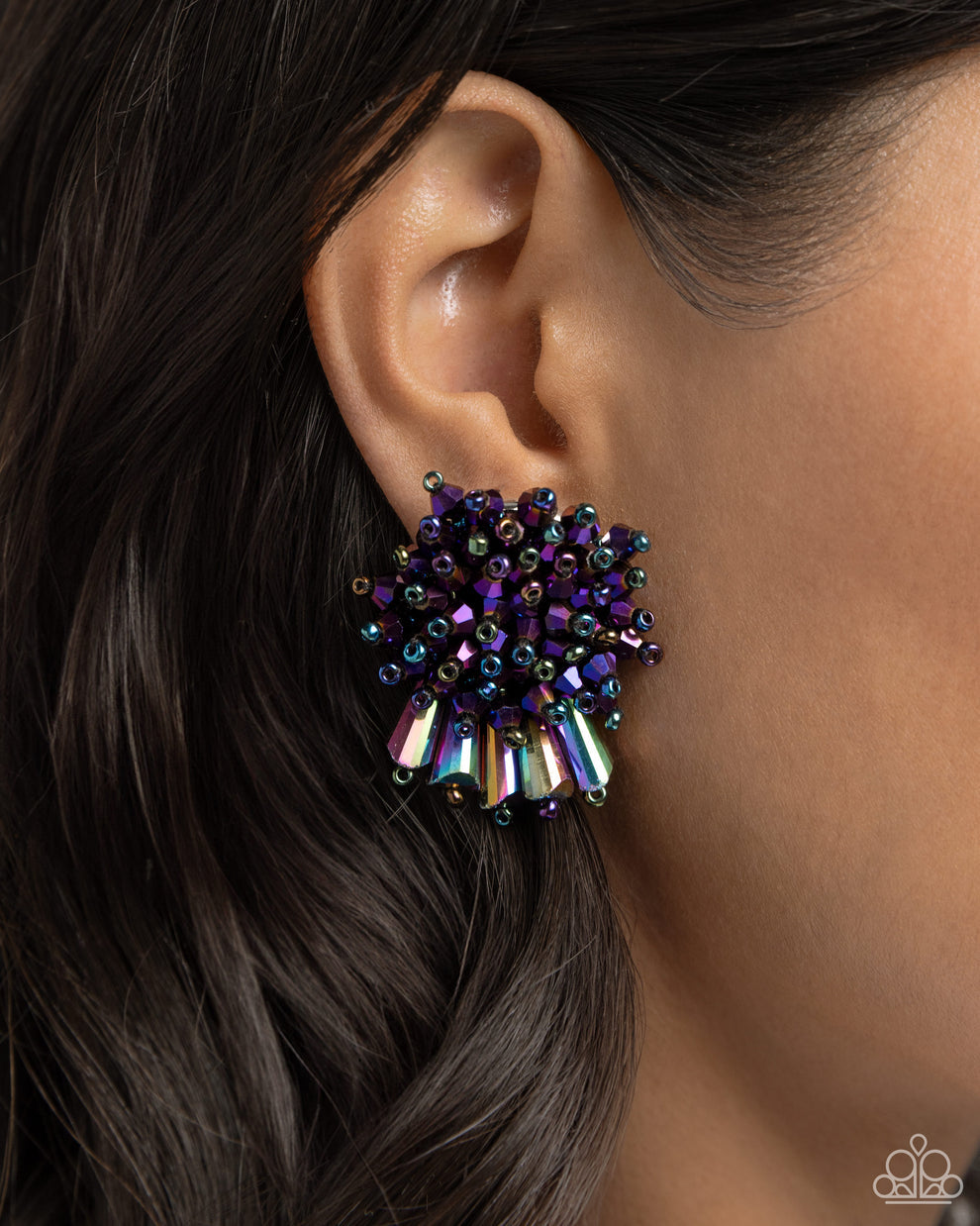 Paparazzi Streamlined Sass - Purple Earrings