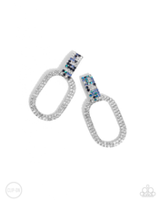 Load image into Gallery viewer, Paparazzi Guarded Glitz - Blue Earrings (Clip-On)