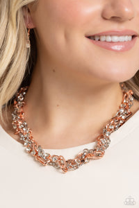 Paparazzi Totally Two-Toned - Copper Necklace & Paparazzi Two-Tone Taste - Copper Bracelet