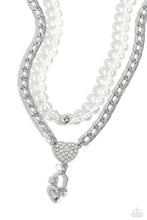 Load image into Gallery viewer, Paparazzi Turn Back the LOCK - White Necklace