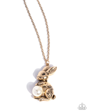 Load image into Gallery viewer, Paparazzi Easter Bunny - Gold Necklace